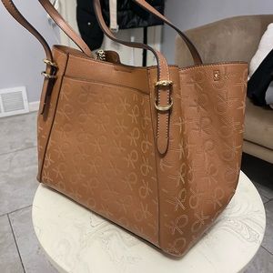 Brown Calvin Klein Tote Bag.